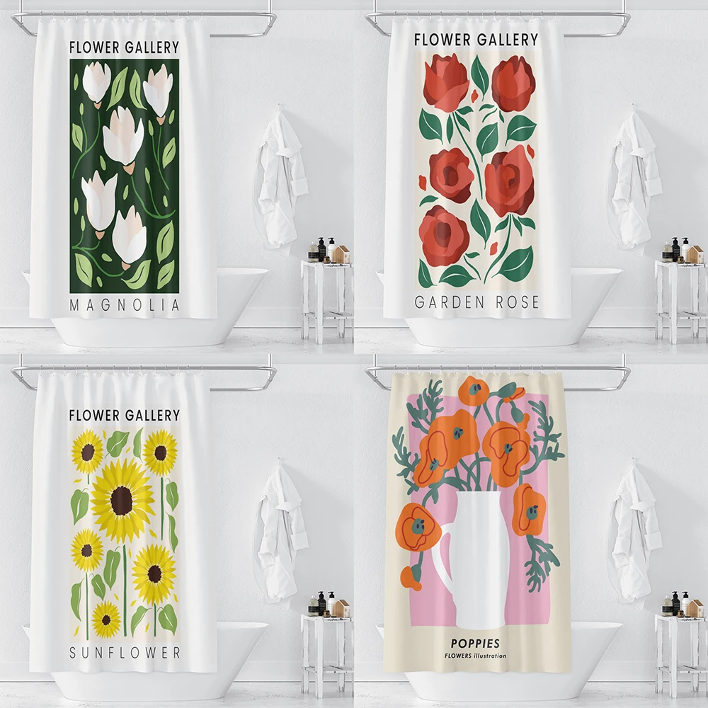 Bathroom Abstract Watercolour Art Flowers Shower Curtain Polyester Fabric Shower Curtain Home Decoration Curtain with Hooks
Bathroom Abstract Watercolour Art Flowers Shower Curtain Polyester Fabric Shower Curtain Home Decoration Curtain with Hooks