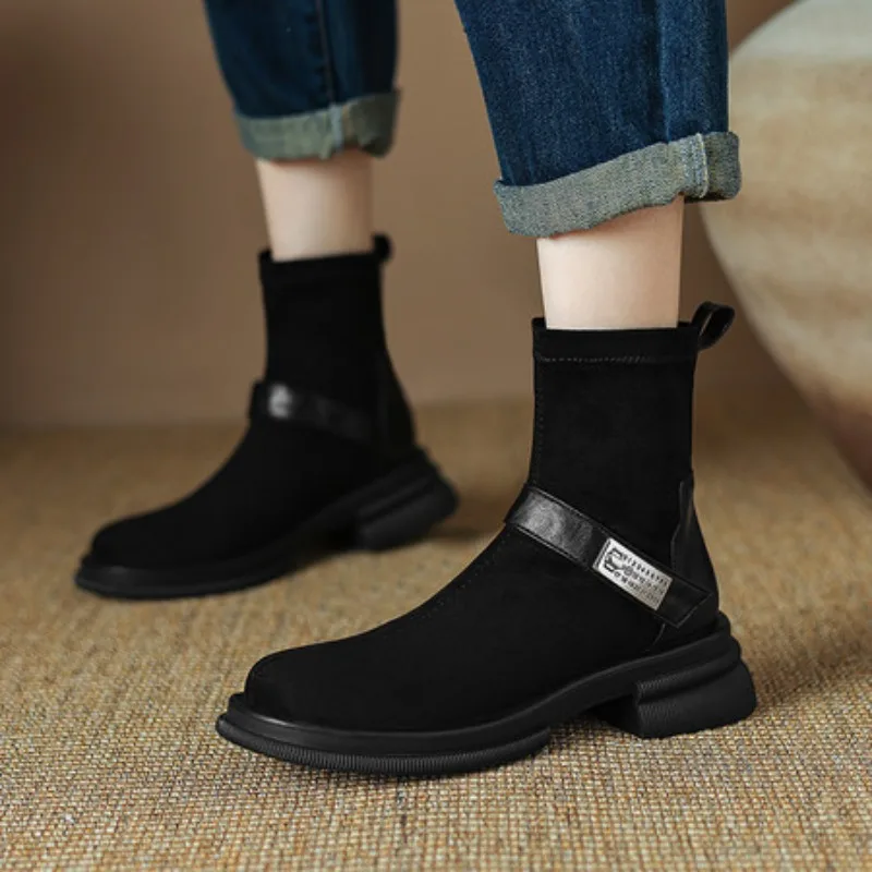 2026 Women ANkle Boots Chunky Heels Round Toe black Brown Casual Lady Autumn Winter Warm Shoes Size 41
2026 Women ANkle Boots Chunky Heels Round Toe black Brown Casual Lady Autumn Winter Warm Shoes Size 41