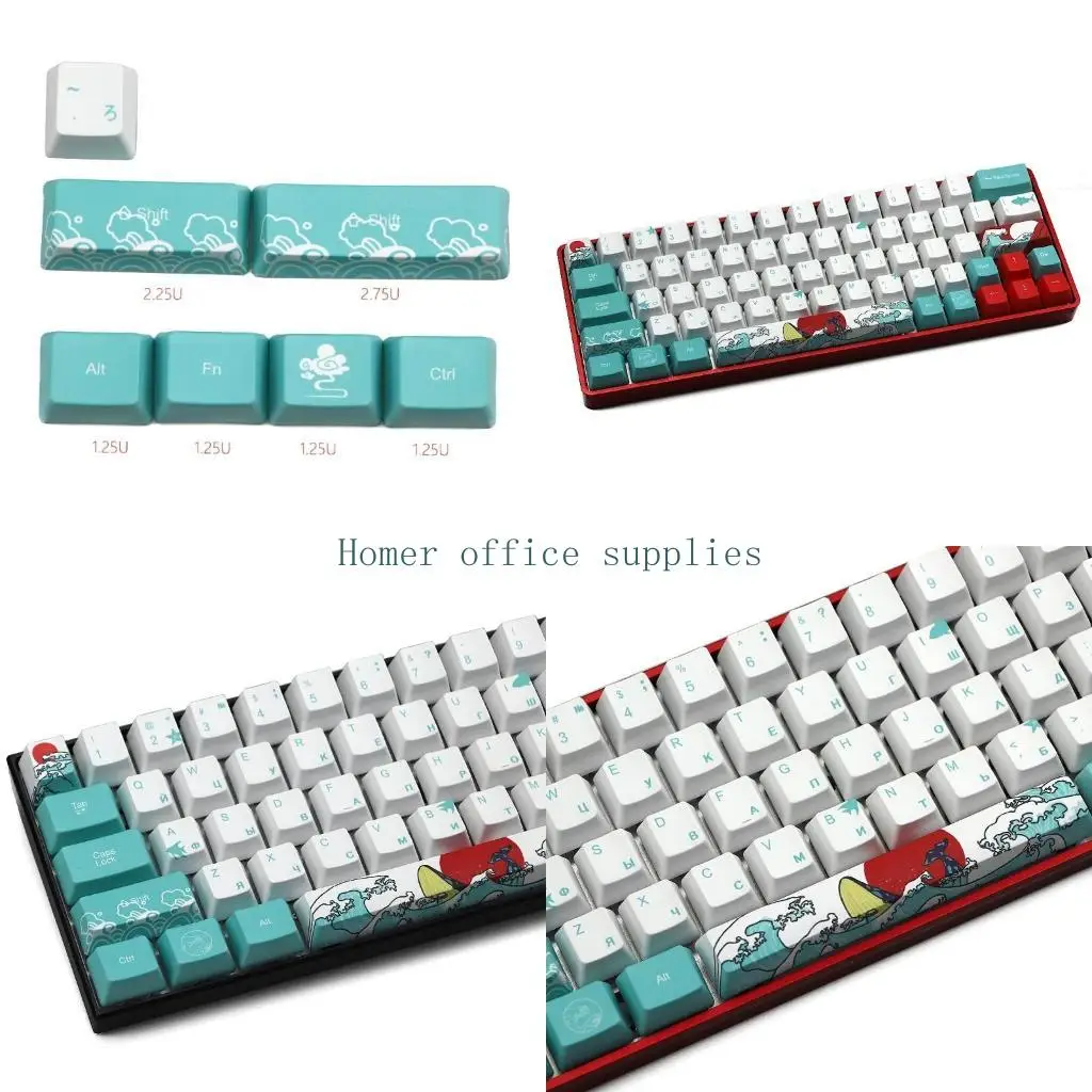 K43B 71 keys Sea Coral Keycap PBT OEM Profile Standard Sublimation Process Keycap
K43B 71 keys Sea Coral Keycap PBT OEM Profile Standard Sublimation Process Keycap