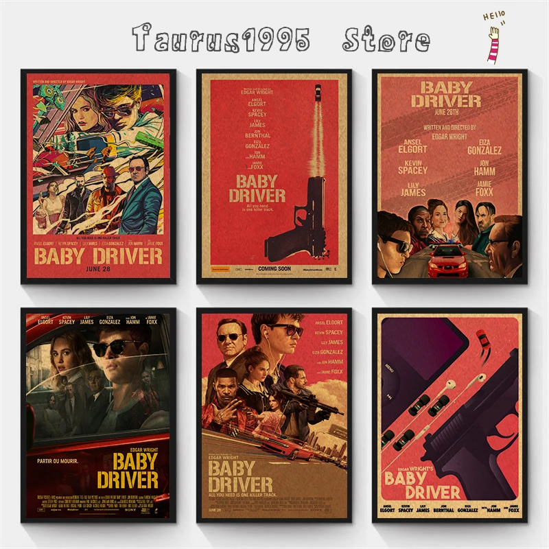 Baby Driver Movie Poster Self-adhesive Art Poster Retro Kraft Paper Sticker DIY Room Bar Cafe Vintage Decorative Painting
Baby Driver Movie Poster Self-adhesive Art Poster Retro Kraft Paper Sticker DIY Room Bar Cafe Vintage Decorative Painting