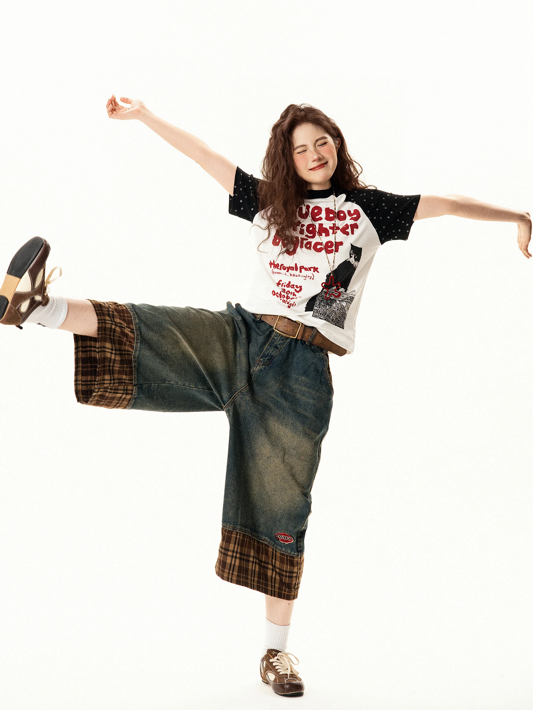 Retro Print ort Sve T-irt Women's Summer Casual Slimming Versatile Street Sle round Ne Top for Young Women
Retro Print ort Sve T-irt Women's Summer Casual Slimming Versatile Street Sle round Ne Top for Young Women