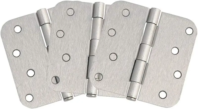 Interior Door Hinges 3-Pack, 4x4 Inch with 5/8-Inch Radius, Satin Nickel, Heavy Duty Steel, for Left or Right Handed Doors
Interior Door Hinges 3-Pack, 4x4 Inch with 5/8-Inch Radius, Satin Nickel, Heavy Duty Steel, for Left or Right Handed Doors