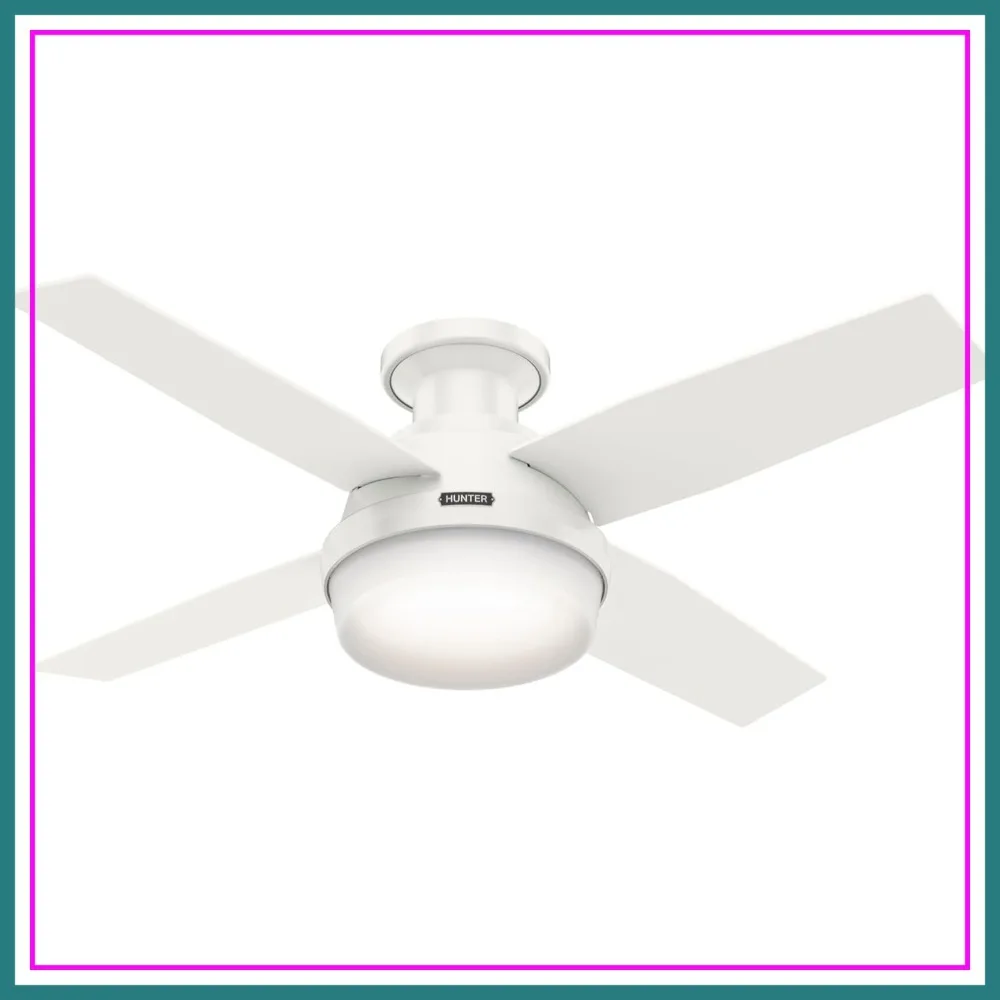 44 inch Low Profile Ceiling Fan with LED Light and Remote Control - Quiet Modern White Fan for Bedroom, Living Room, Kitchen
44 inch Low Profile Ceiling Fan with LED Light and Remote Control - Quiet Modern White Fan for Bedroom, Living Room, Kitchen