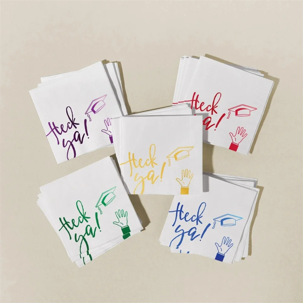 Grad Party Napkins - Beverage napkins- Pack of 20 - Heck Ya with Graduation Cap, HIgh School, College Grads
Grad Party Napkins - Beverage napkins- Pack of 20 - Heck Ya with Graduation Cap, HIgh School, College Grads