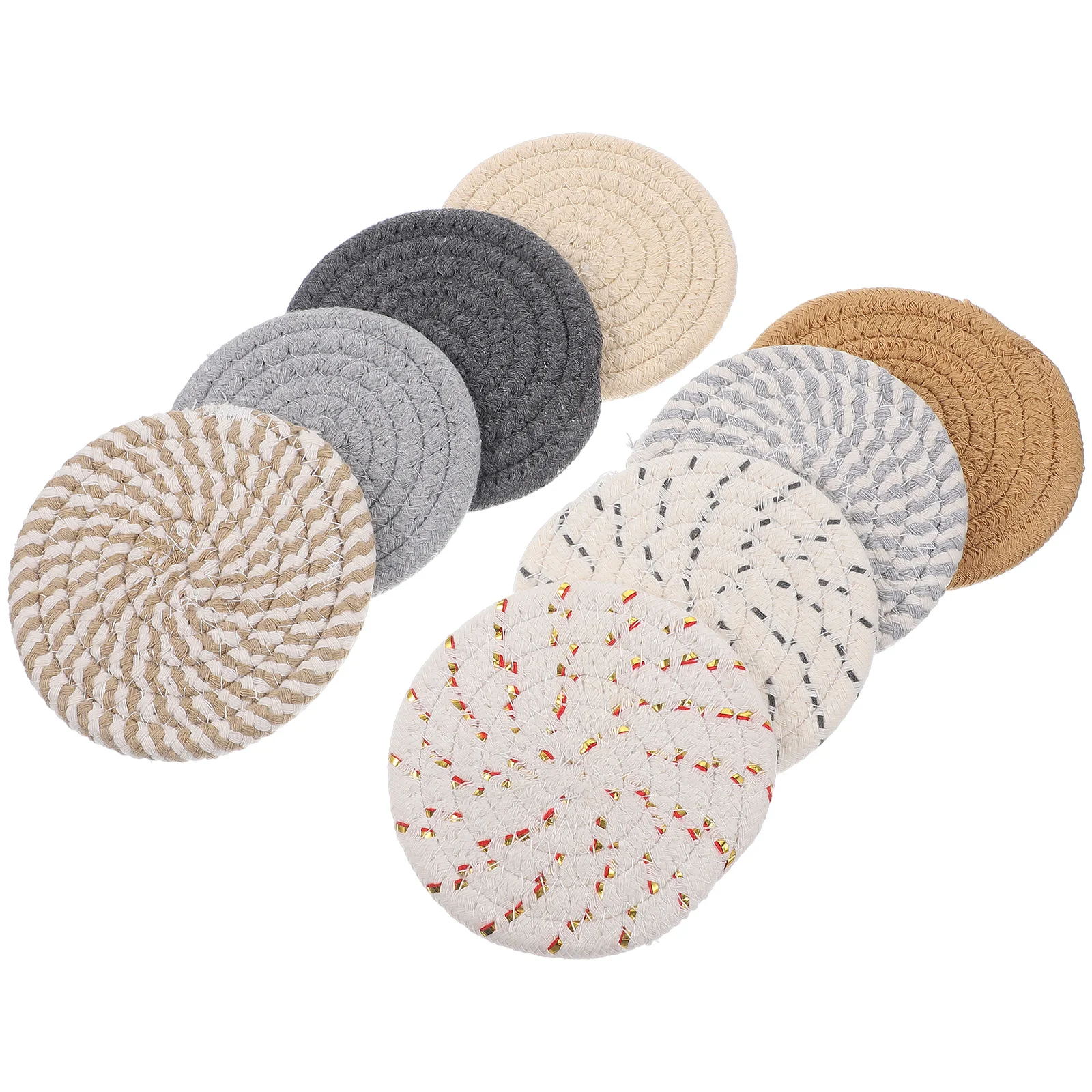 8 Pcs Heat Insulating Coaster Cotton Woven Round 11cm Mats Non Slip Coasters for Coffee Table Drinks Cup Mat Home Accessories
8 Pcs Heat Insulating Coaster Cotton Woven Round 11cm Mats Non Slip Coasters for Coffee Table Drinks Cup Mat Home Accessories