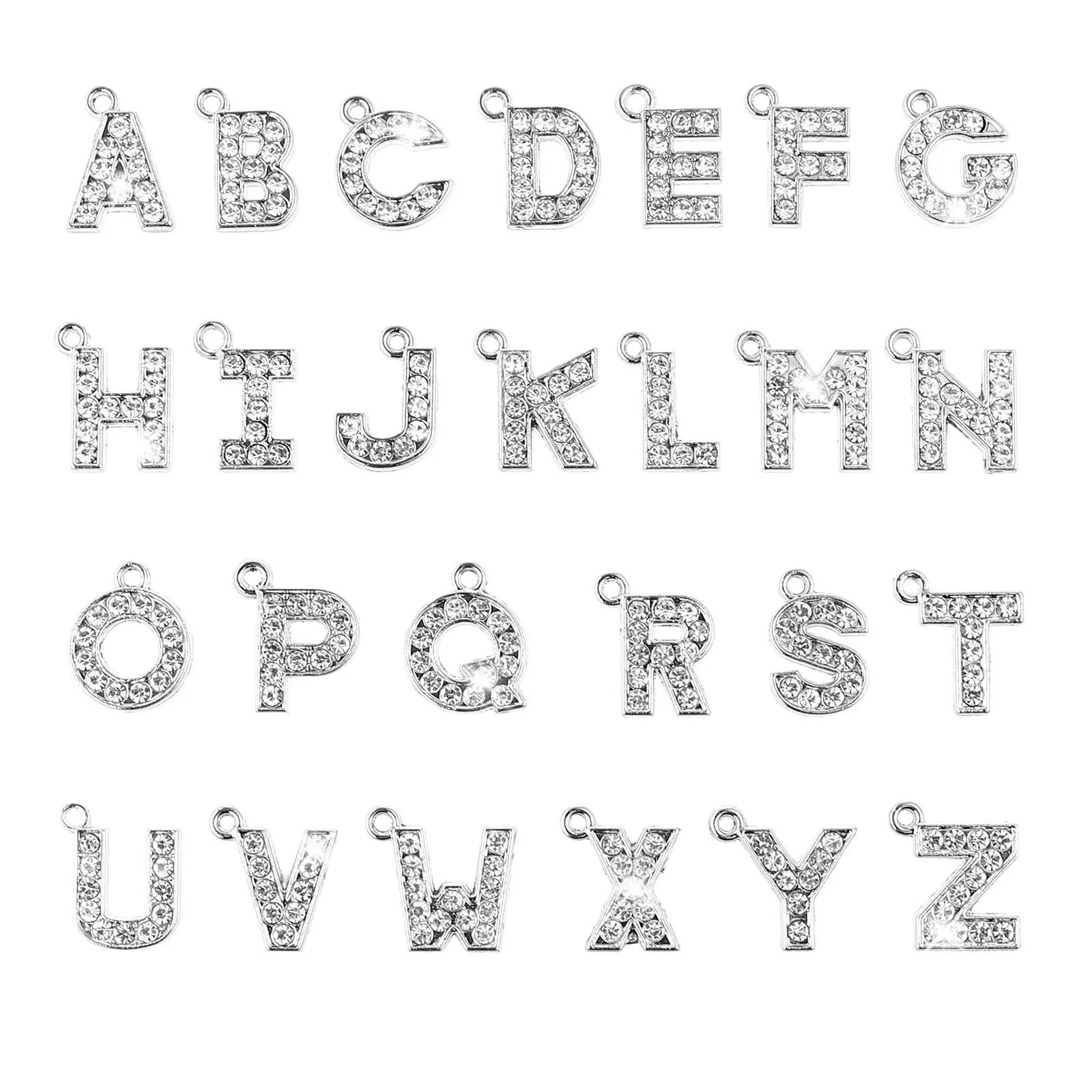 26 Pcs Alphabet Charms Small Letter Pendants Rhinestone Decorated Jewelry DIY Crafts Necklaces Bracelets
26 Pcs Alphabet Charms Small Letter Pendants Rhinestone Decorated Jewelry DIY Crafts Necklaces Bracelets