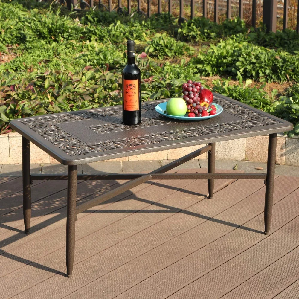 Patio Coffee Table Rectangle, Modern Outdoor Cast Aluminum Coffee Table, Customized
Patio Coffee Table Rectangle, Modern Outdoor Cast Aluminum Coffee Table, Customized