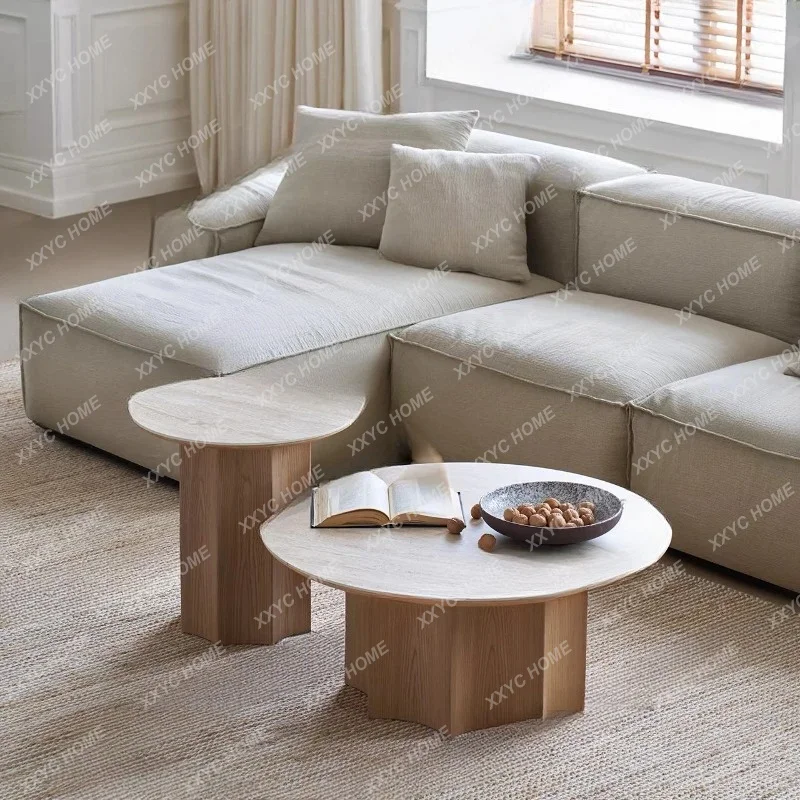 LWabi Sand wind travertine coffee table log size round coffee table combination small apartment
LWabi Sand wind travertine coffee table log size round coffee table combination small apartment