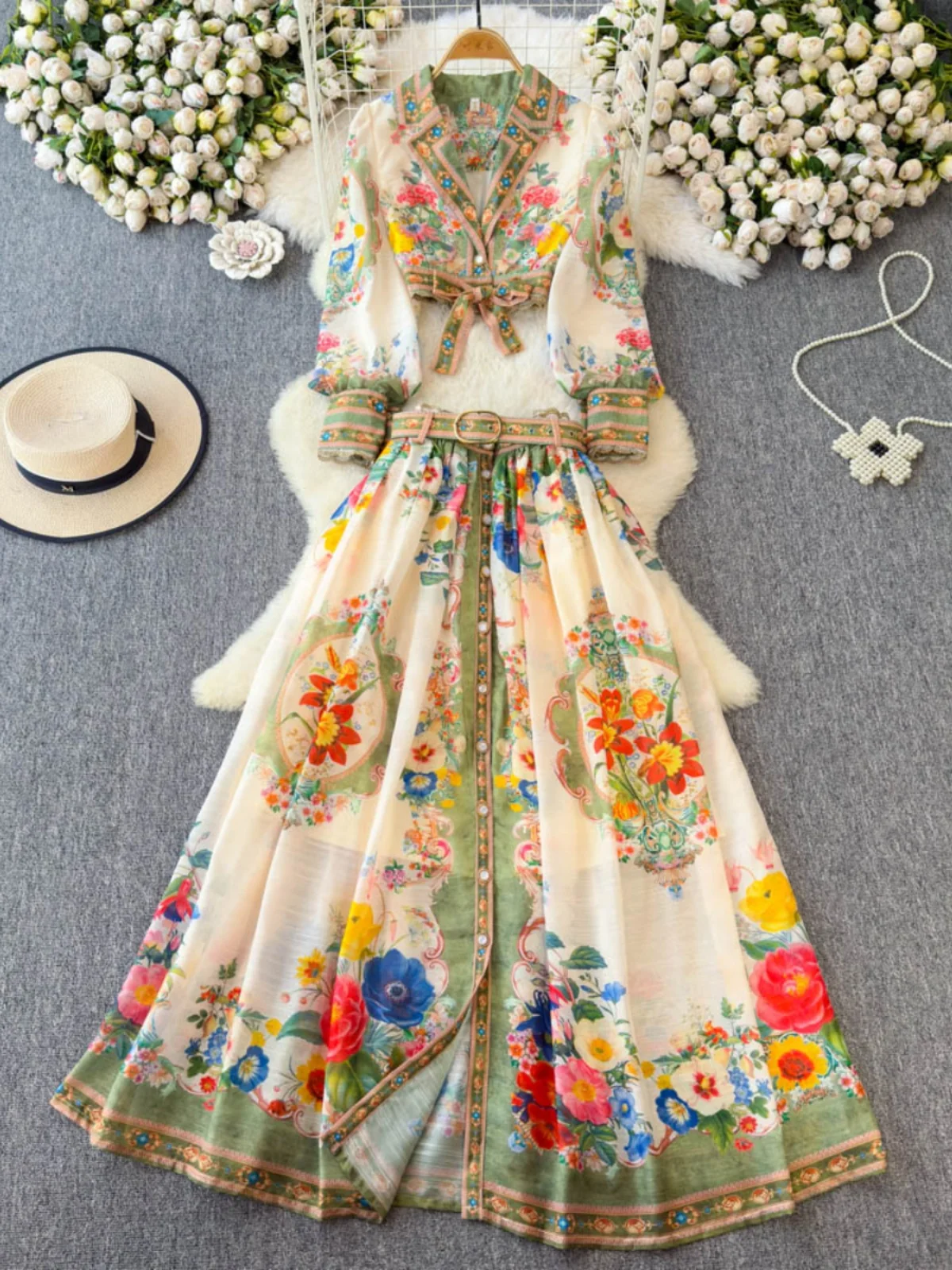 Spring 2025 Early Print Vaion Sle Slim Fit Jaet And Skirt Set Long Sve V Ne Button Closure Faionable Women's En... 
Spring 2025 Early Print Vaion Sle Slim Fit Jaet And Skirt Set Long Sve V Ne Button Closure Faionable Women's En...