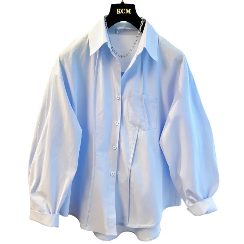 SuperAen Design Folds Long-sleeved Shirt for Women 2025 Spring New Loose Oversize Solid Color Fashion Casual Shirts
SuperAen Design Folds Long-sleeved Shirt for Women 2025 Spring New Loose Oversize Solid Color Fashion Casual Shirts