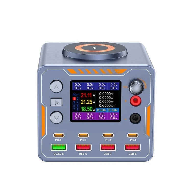 Intelligent multi-port desktop repair charging station power meter current detection instrument digital display mobile phone
Intelligent multi-port desktop repair charging station power meter current detection instrument digital display mobile phone