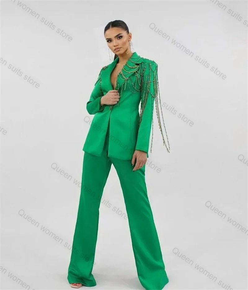 Plus Size Women Suit Set 2 Piece Blazer+Pants Trousers Business Formal Office Lady Jacket 3D Flower Wedding Coat Customized
Plus Size Women Suit Set 2 Piece Blazer+Pants Trousers Business Formal Office Lady Jacket 3D Flower Wedding Coat Customized