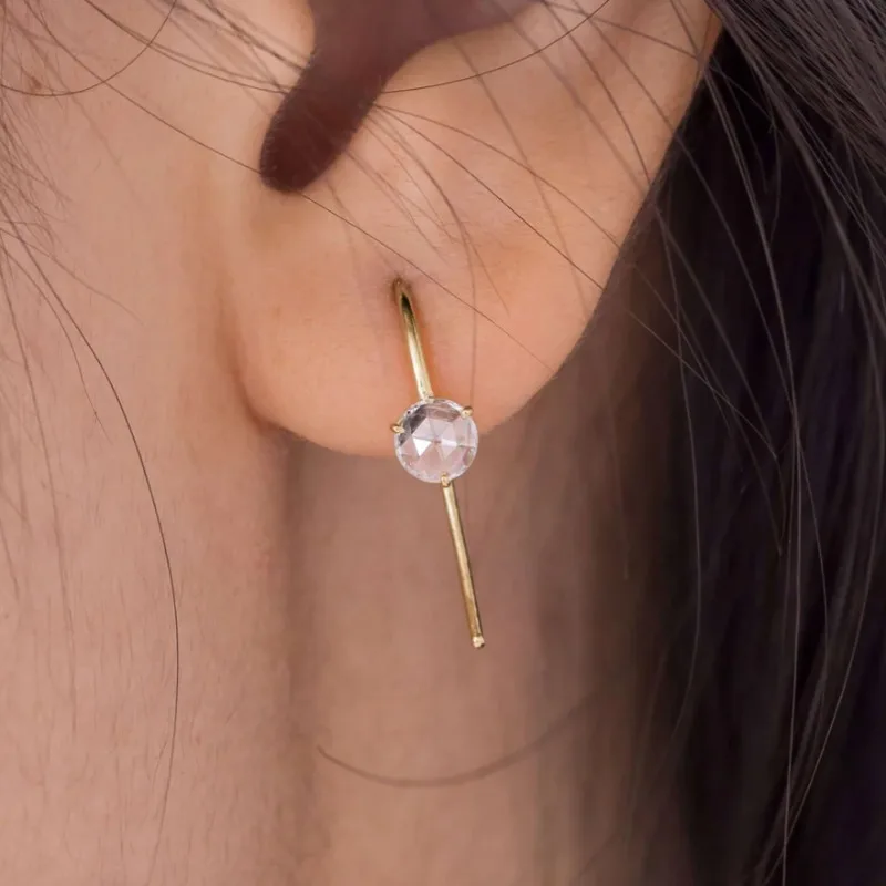Custom Rose Cut Solitaire Threader D Color Moissanite Diamond Sunflower Earrings For Women 925 Sterling Silver Stud Earrings
Custom Rose Cut Solitaire Threader D Color Moissanite Diamond Sunflower Earrings For Women 925 Sterling Silver Stud Earrings