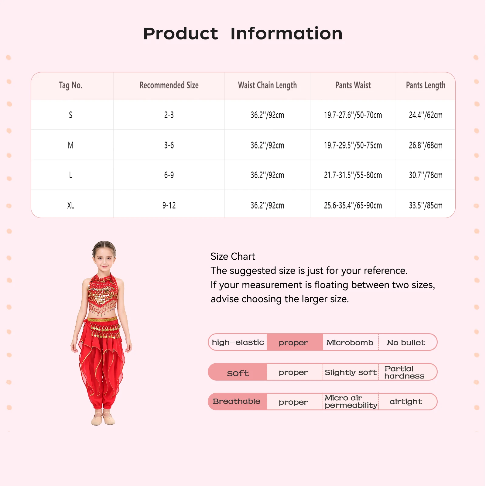 Girls Belly Dance Costume Set Children's Indian Dance Top+Pants+Waist Chain Suit Arabic Dance Clothing Kids Performance Outfit
Girls Belly Dance Costume Set Children's Indian Dance Top+Pants+Waist Chain Suit Arabic Dance Clothing Kids Performance Outfit