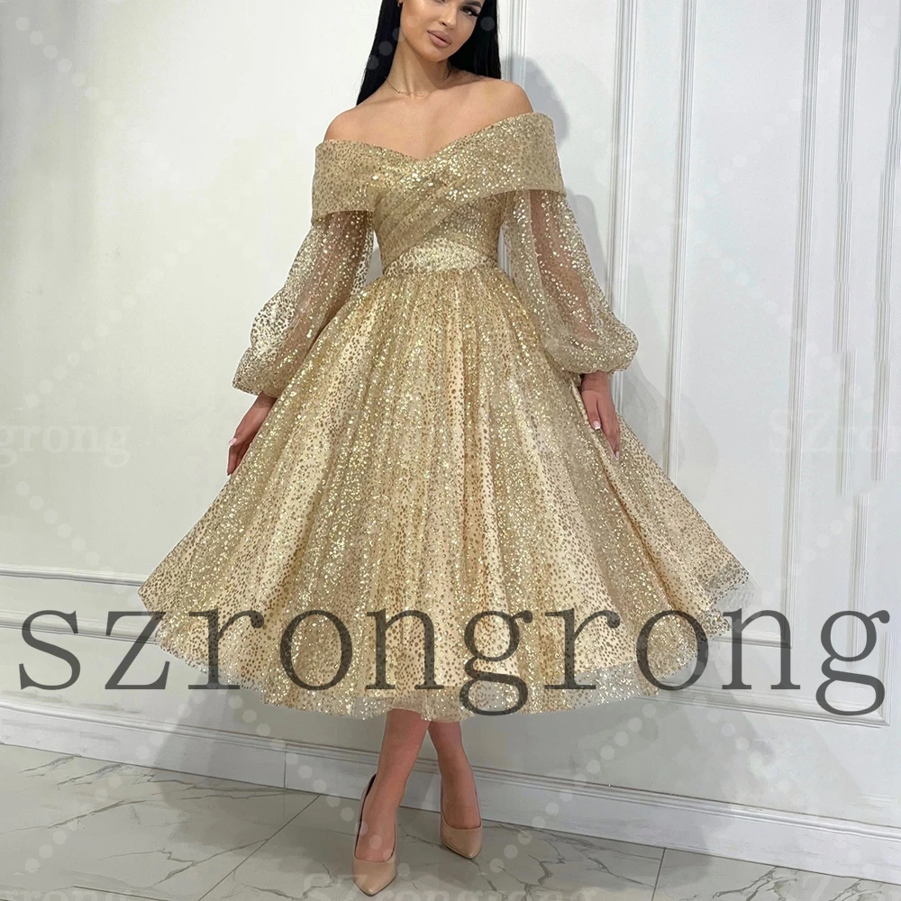 Custom Made Sparkly Off Shoulder Sequins Prom Party Dress Lace up Back Ball Gown Long Evening Celebrity Dress with Long Sleeve
Custom Made Sparkly Off Shoulder Sequins Prom Party Dress Lace up Back Ball Gown Long Evening Celebrity Dress with Long Sleeve