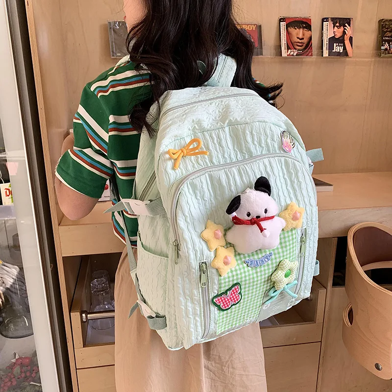 Fashion Summer Large Capacity Backpack Exquisite Bow Star Appliques Travel Women Shoulder Pack Portabel Zipper Leisure Bags
Fashion Summer Large Capacity Backpack Exquisite Bow Star Appliques Travel Women Shoulder Pack Portabel Zipper Leisure Bags