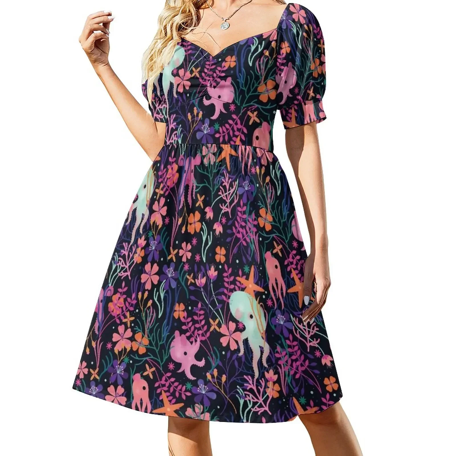 Deep Sea Short-Sleeved Dress elegant dresses plus sizes luxury dress sexy dress for women
Deep Sea Short-Sleeved Dress elegant dresses plus sizes luxury dress sexy dress for women