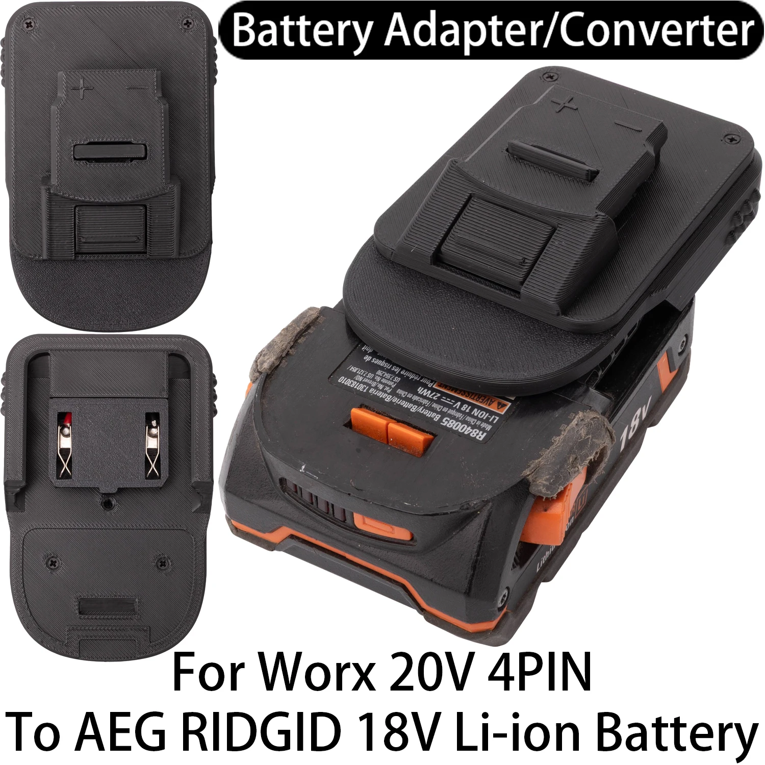 Battery Adapter For Worx 20V 4PIN Li-ion Tool To AEG RIDGID 18V Li-ion Battery Adapter Converter Power Tool Accessory
Battery Adapter For Worx 20V 4PIN Li-ion Tool To AEG RIDGID 18V Li-ion Battery Adapter Converter Power Tool Accessory