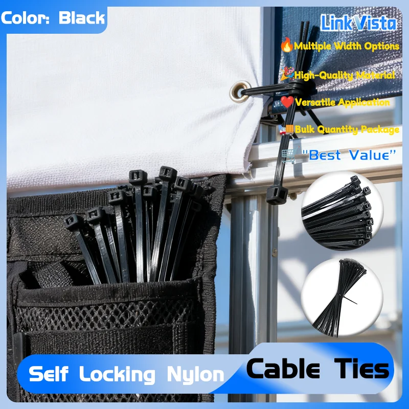 100/150/200mm - Self-Locking Straps for Secure DIY Cable Management & Organization Cable Ties Heavy-Duty Black Nylon Cable Ties
100/150/200mm - Self-Locking Straps for Secure DIY Cable Management & Organization Cable Ties Heavy-Duty Black Nylon Cable Ties