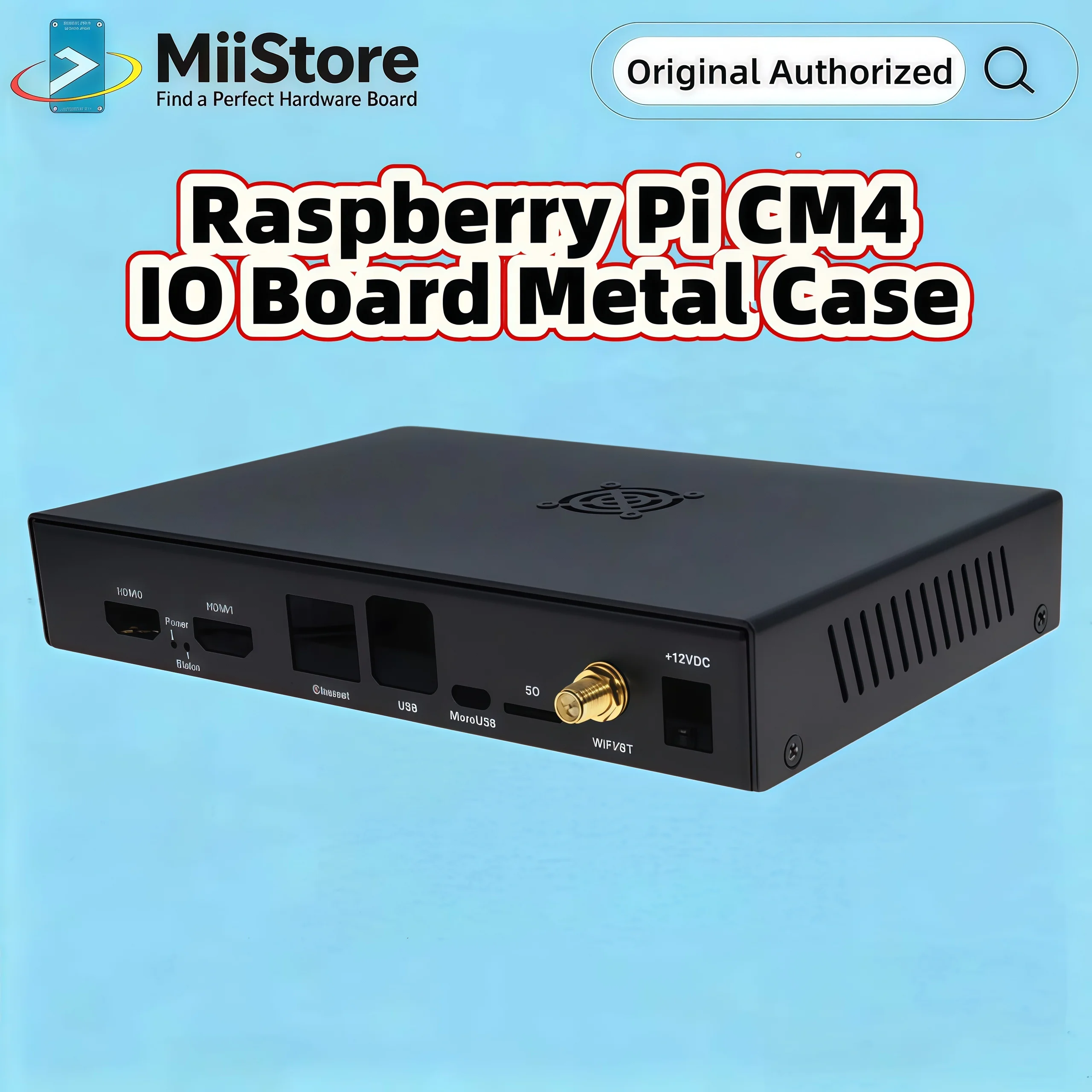 Raspberry Pi CM4 Official IO Board Metal Case with One-key Boot Fan Antenna
Raspberry Pi CM4 Official IO Board Metal Case with One-key Boot Fan Antenna