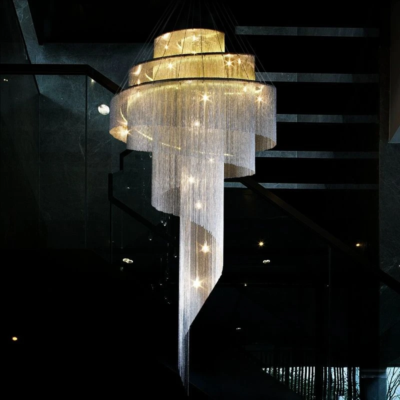 Luxury LED Tassel Pendant Light Aluminum Chain for Living Room Restaurant Hotel Villa Duplex Modern Home Decorative Lighting
Luxury LED Tassel Pendant Light Aluminum Chain for Living Room Restaurant Hotel Villa Duplex Modern Home Decorative Lighting