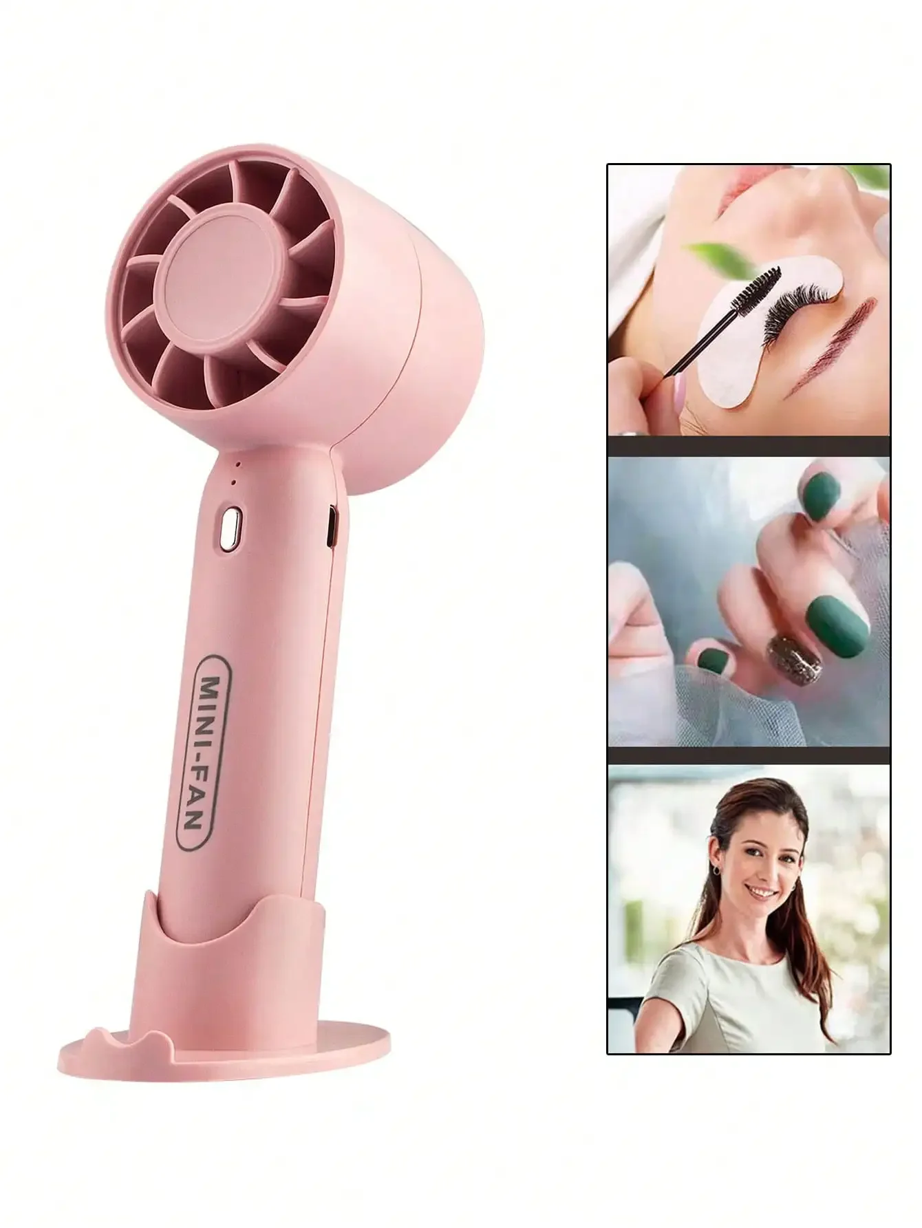 Pink Mini Handheld Fan, USB Rechargeable Portable Fan with 3 Speeds, Cute Cooling Fan for Travel Makeup Eyelash Drying
Pink Mini Handheld Fan, USB Rechargeable Portable Fan with 3 Speeds, Cute Cooling Fan for Travel Makeup Eyelash Drying