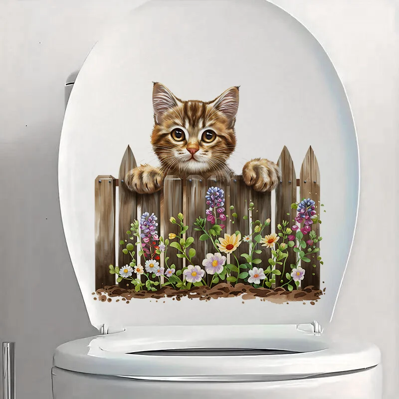 C1235# Cat with Woodne Fence Toilet Stickers, Bright Wall for Home, Cabinet, Door,Decoration, Vinyl Car Decals, Art Wallpaper
C1235# Cat with Woodne Fence Toilet Stickers, Bright Wall for Home, Cabinet, Door,Decoration, Vinyl Car Decals, Art Wallpaper