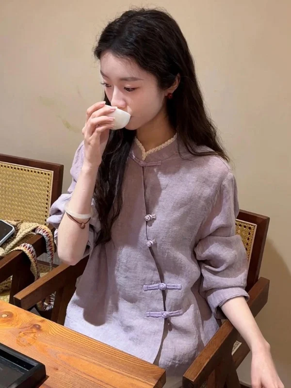 Новая китайская рубашка в национальном стиле с воротником на пуговицах, длинным рукавом, летняя, очень красивая, льняная, с защитой от солнца
Новая китайская рубашка в национальном стиле с воротником на пуговицах, длинным рукавом, летняя, очень красивая, льняная, с защитой от солнца