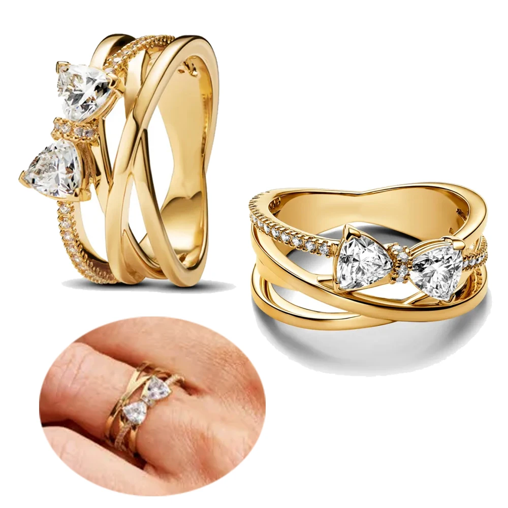 New 925 Sterling Silver Bow Zircon Sparkling Round Ring Fit For Original Design Women's Jewelry Party Gifts
New 925 Sterling Silver Bow Zircon Sparkling Round Ring Fit For Original Design Women's Jewelry Party Gifts