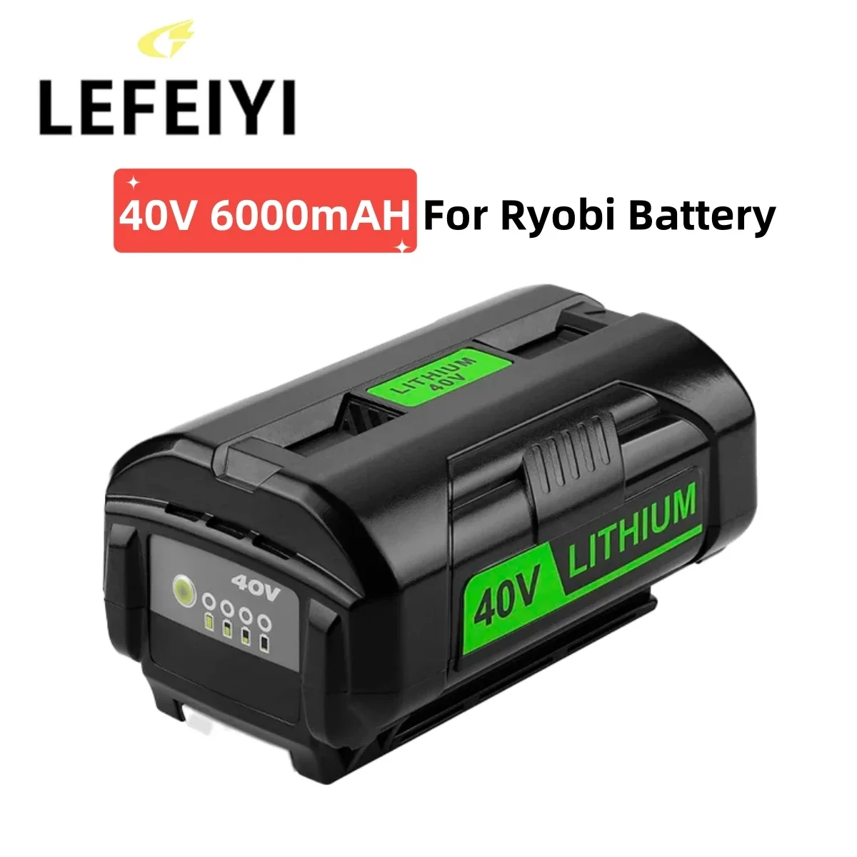For Ryobi 40V 6.0Ah Li-Ion Rechargeable Battery RY40502 RY40200 40 V Cordless Power Tools Battery OP4050 OP4026 OP40401
For Ryobi 40V 6.0Ah Li-Ion Rechargeable Battery RY40502 RY40200 40 V Cordless Power Tools Battery OP4050 OP4026 OP40401