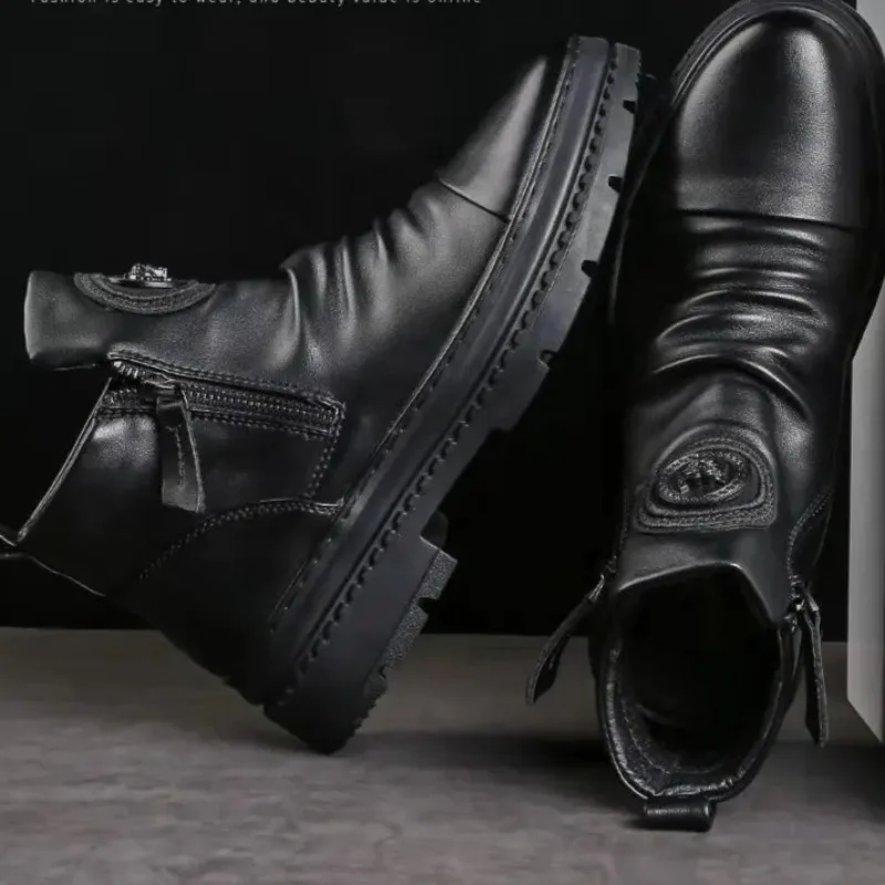 2025 New British Style Men's Short Boots Chelsea Boots for Men Business Men Dress Shoes Casual High-top Boot Men Platform Boots
2025 New British Style Men's Short Boots Chelsea Boots for Men Business Men Dress Shoes Casual High-top Boot Men Platform Boots