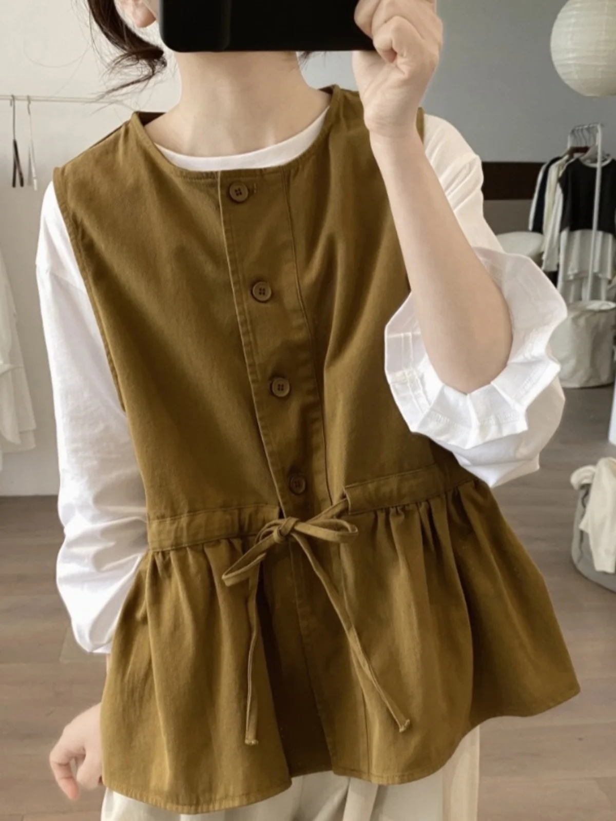 Retro Japanese Sle Women's Vest Jaet Autumn 2024 Design Sensation Small ence Belted Lace Trim oulder Ba Heart
Retro Japanese Sle Women's Vest Jaet Autumn 2024 Design Sensation Small ence Belted Lace Trim oulder Ba Heart