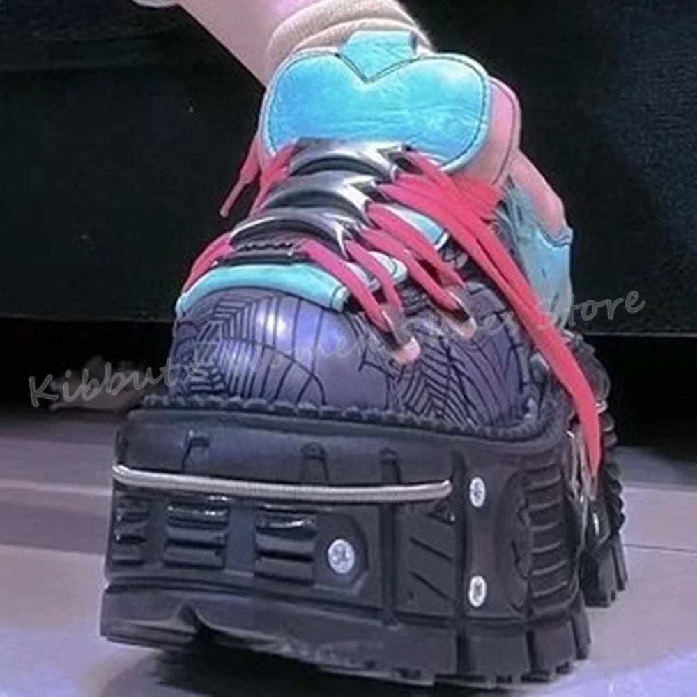 Мотоциклетные кроссовки в стиле панк-рок, готическая платформа, шнуровка, темный стиль, Y2k, круглый носок, толстая подошва, новые разноцветные женские туфли на шнуровке
Мотоциклетные кроссовки в стиле панк-рок, готическая платформа, шнуровка, темный стиль, Y2k, круглый носок, толстая подошва, новые разноцветные женские туфли на шнуровке