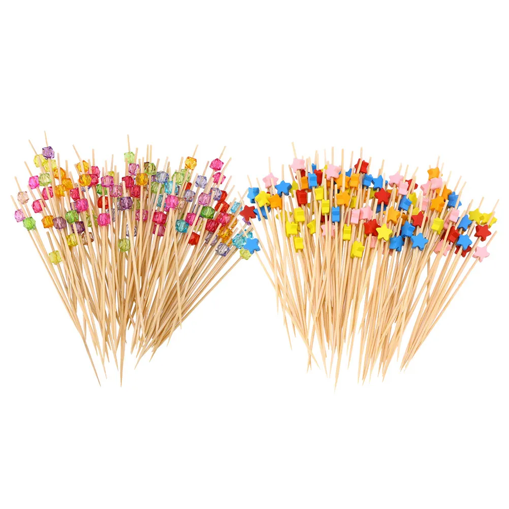 200Pcs Creative Star and Square Bead Food Picks for Appetizers Dessert Cupcakes Party Kebabs DIY
200Pcs Creative Star and Square Bead Food Picks for Appetizers Dessert Cupcakes Party Kebabs DIY