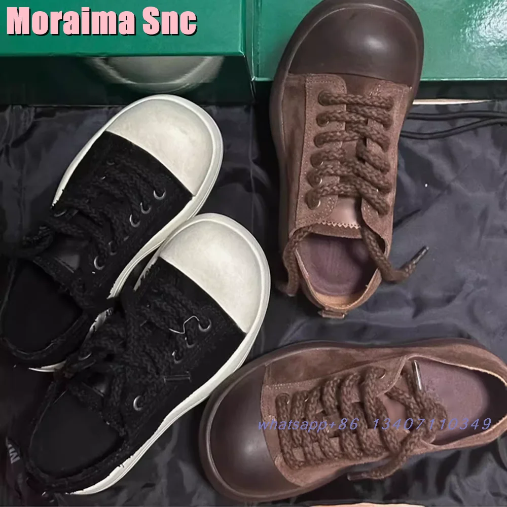 Canvas Big Round Toe Sneakers Lace-up Thick Sole Platform Retro Casual Women's Sports Shoes Classic Mixed Colors 2025 Spring New
Canvas Big Round Toe Sneakers Lace-up Thick Sole Platform Retro Casual Women's Sports Shoes Classic Mixed Colors 2025 Spring New