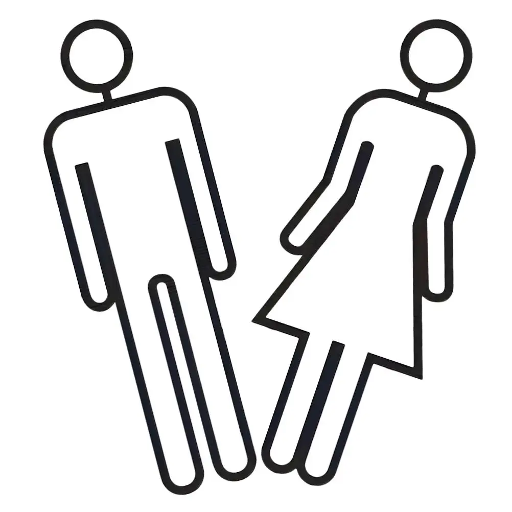 2pcs Black Self Adhesive Matte Acrylic Bathroom Toilet Signs for Men Women Restroom Decor Door Plaque Indicator Stickers
2pcs Black Self Adhesive Matte Acrylic Bathroom Toilet Signs for Men Women Restroom Decor Door Plaque Indicator Stickers