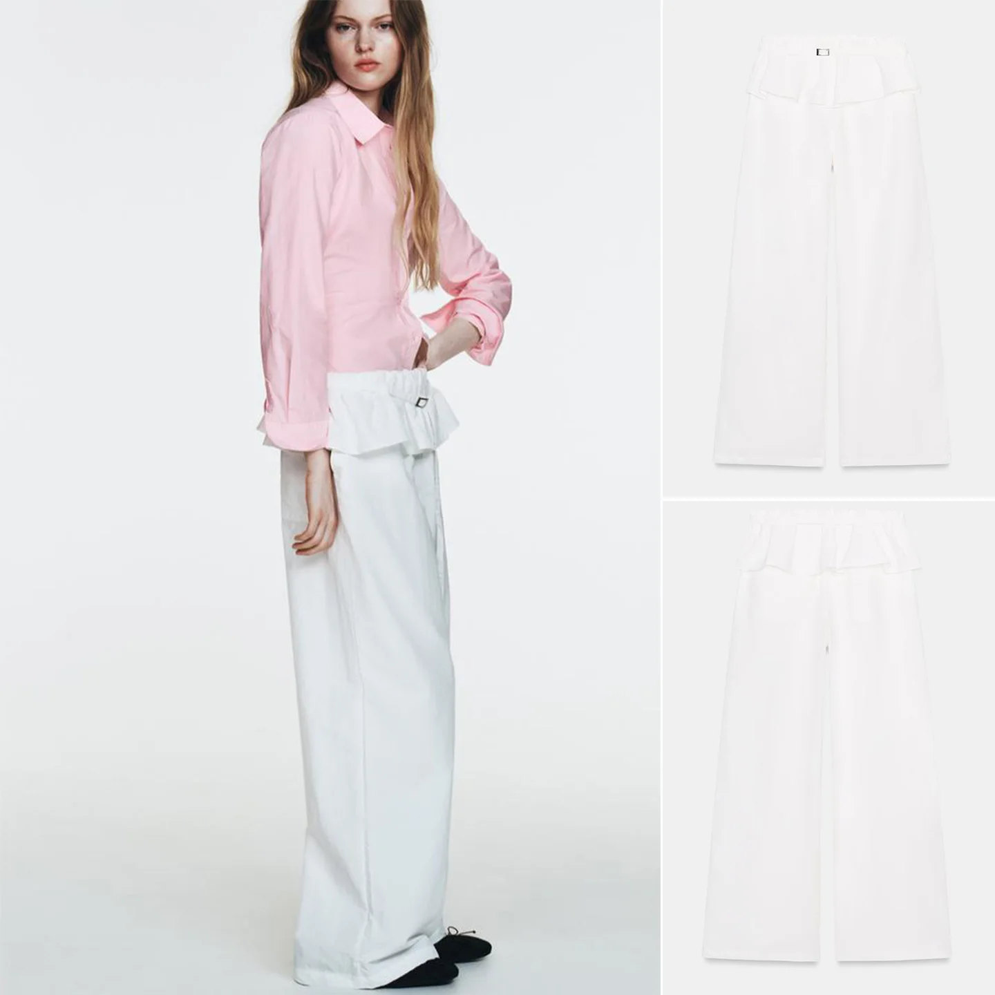 Новые женские брюки с высокой талией и металлическим декором, зауженные, из нейлона, с эффектом перекрестного пошива, длинные, повседневные, широкие штанины, на молнии
Новые женские брюки с высокой талией и металлическим декором, зауженные, из нейлона, с эффектом перекрестного пошива, длинные, повседневные, широкие штанины, на молнии