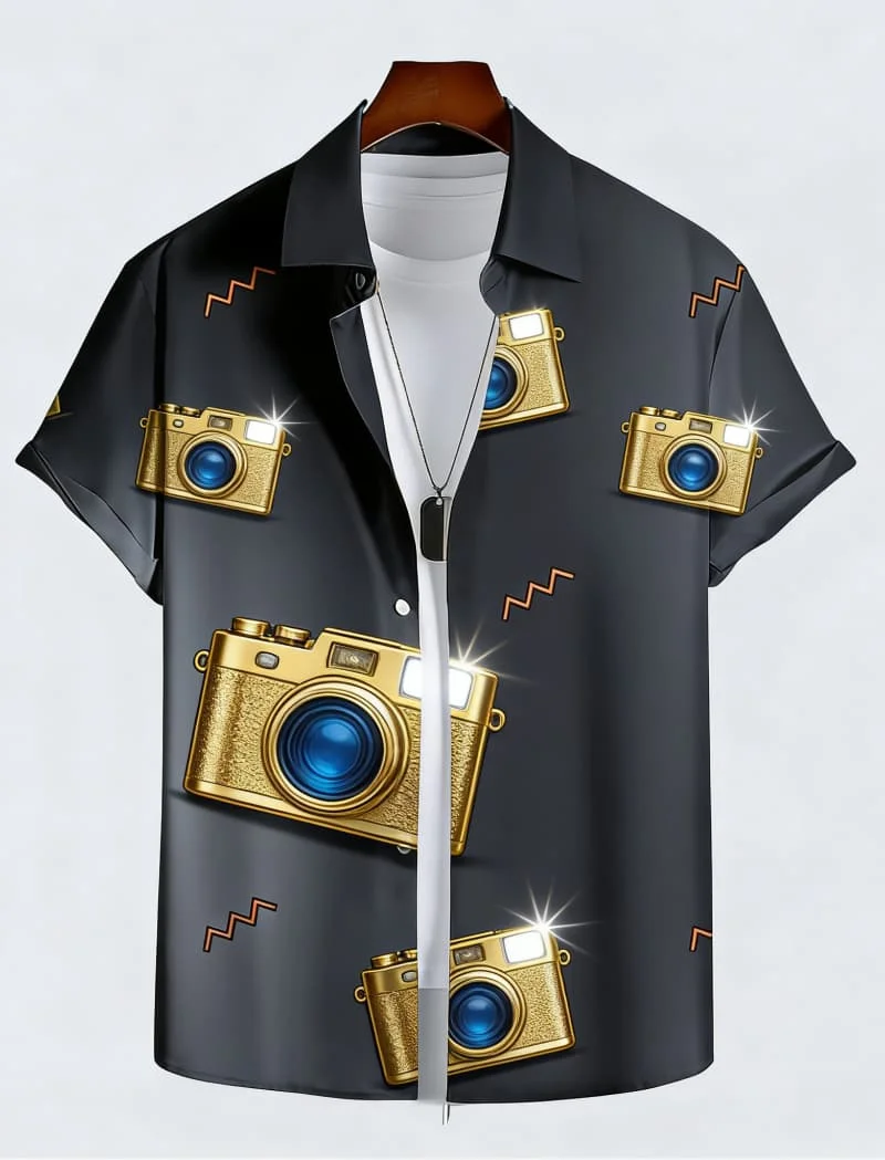 Men's Trendy Retro Print Short Sleeve Shirt Summer Casual Fashion For Daily Wear Holiday Vacation And Street Style Outfits
Men's Trendy Retro Print Short Sleeve Shirt Summer Casual Fashion For Daily Wear Holiday Vacation And Street Style Outfits
