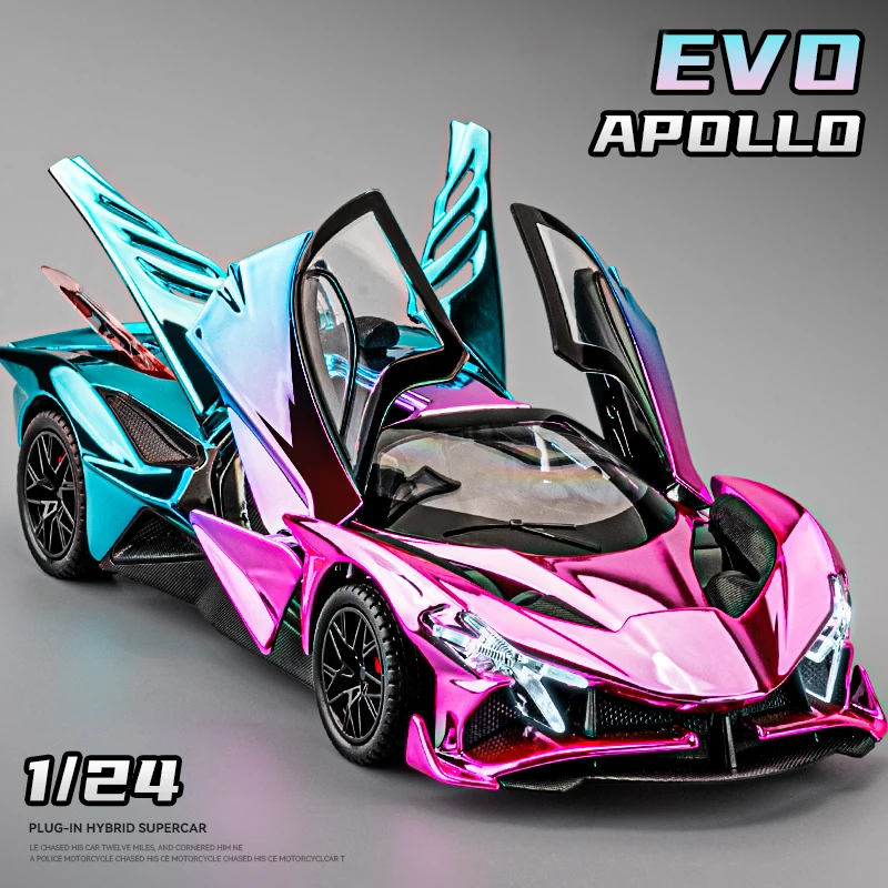 1:24 Apollo Project EVO Electroplate Alloy Muscle Car Model Sound and Light Children's Toy Collectibles Birthday gift
1:24 Apollo Project EVO Electroplate Alloy Muscle Car Model Sound and Light Children's Toy Collectibles Birthday gift