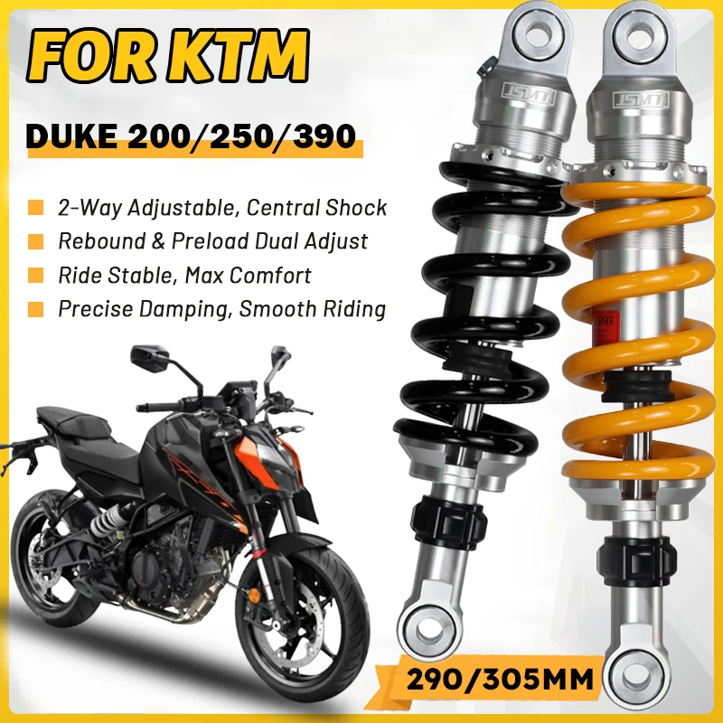 FOR KTM DUKE 200 DUKE 250 DUKE 390 Central Rear Shock 290/305MM Preload & Rebound Adjustable Motorcycle Suspension Upgrade Parts
FOR KTM DUKE 200 DUKE 250 DUKE 390 Central Rear Shock 290/305MM Preload & Rebound Adjustable Motorcycle Suspension Upgrade Parts