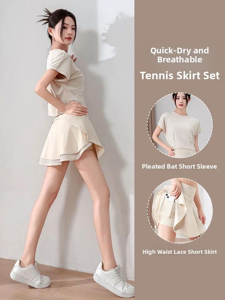Women's Summer Casual Fitn Tennis Outfit Yoga ort Skirt Breathable Sports Set High Waist orts round Ne T-irt
Women's Summer Casual Fitn Tennis Outfit Yoga ort Skirt Breathable Sports Set High Waist orts round Ne T-irt
