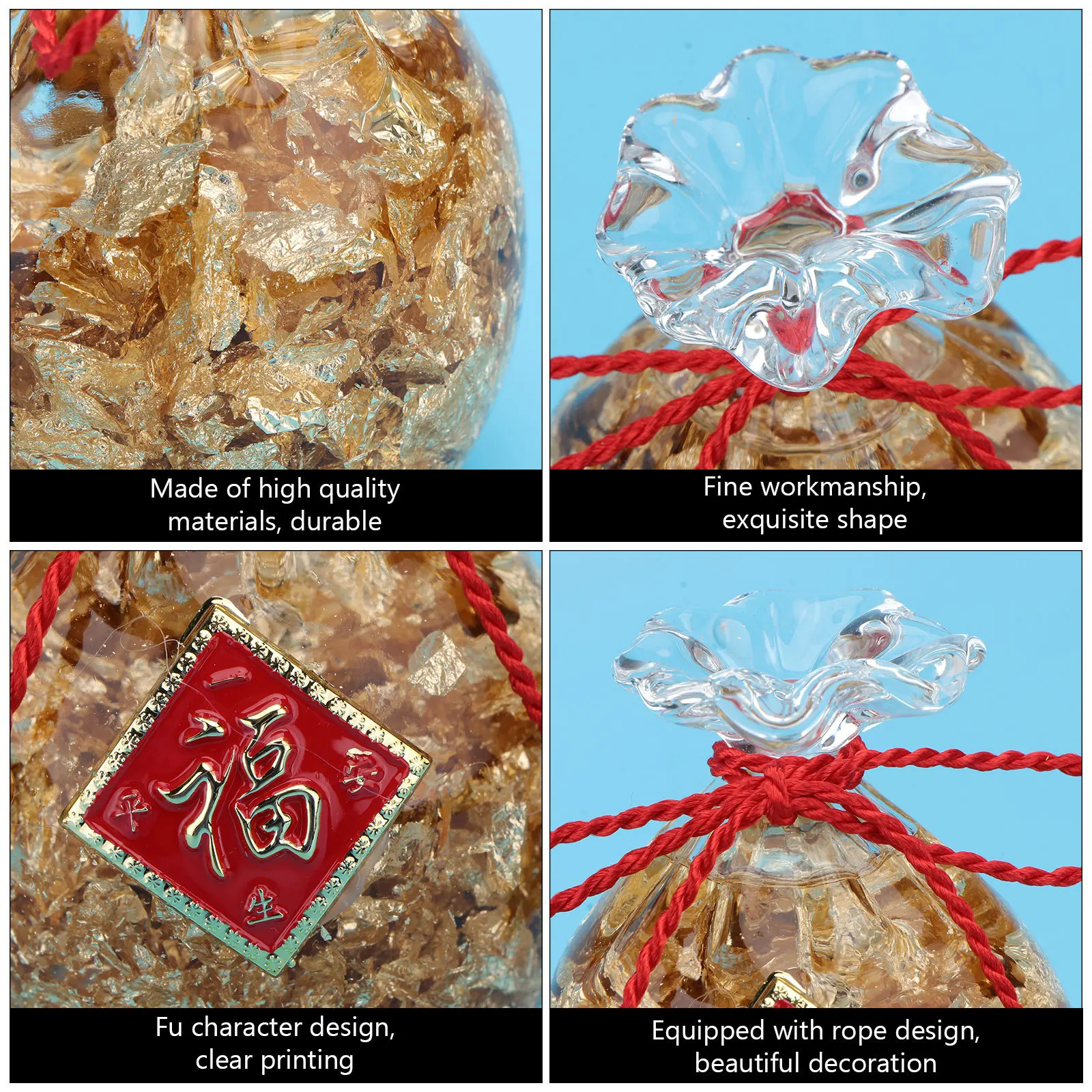 1pc Gold Foil Crystal Luck Bag Desktop Money Bag Ornament For Home Decor, Creative Tabletop Gift Craft
1pc Gold Foil Crystal Luck Bag Desktop Money Bag Ornament For Home Decor, Creative Tabletop Gift Craft