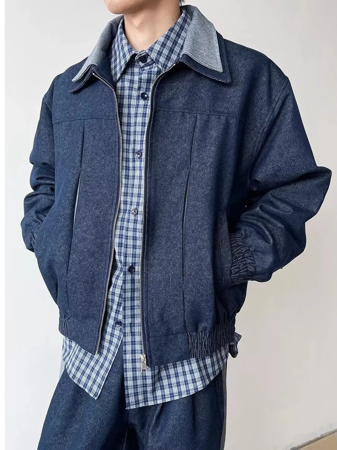 Loose Men's Baseball Jaet Casual Denim Outerwear Sli Loose Fit Jaet Korean Sle Two-Piece Jaet Spring Autumn
Loose Men's Baseball Jaet Casual Denim Outerwear Sli Loose Fit Jaet Korean Sle Two-Piece Jaet Spring Autumn