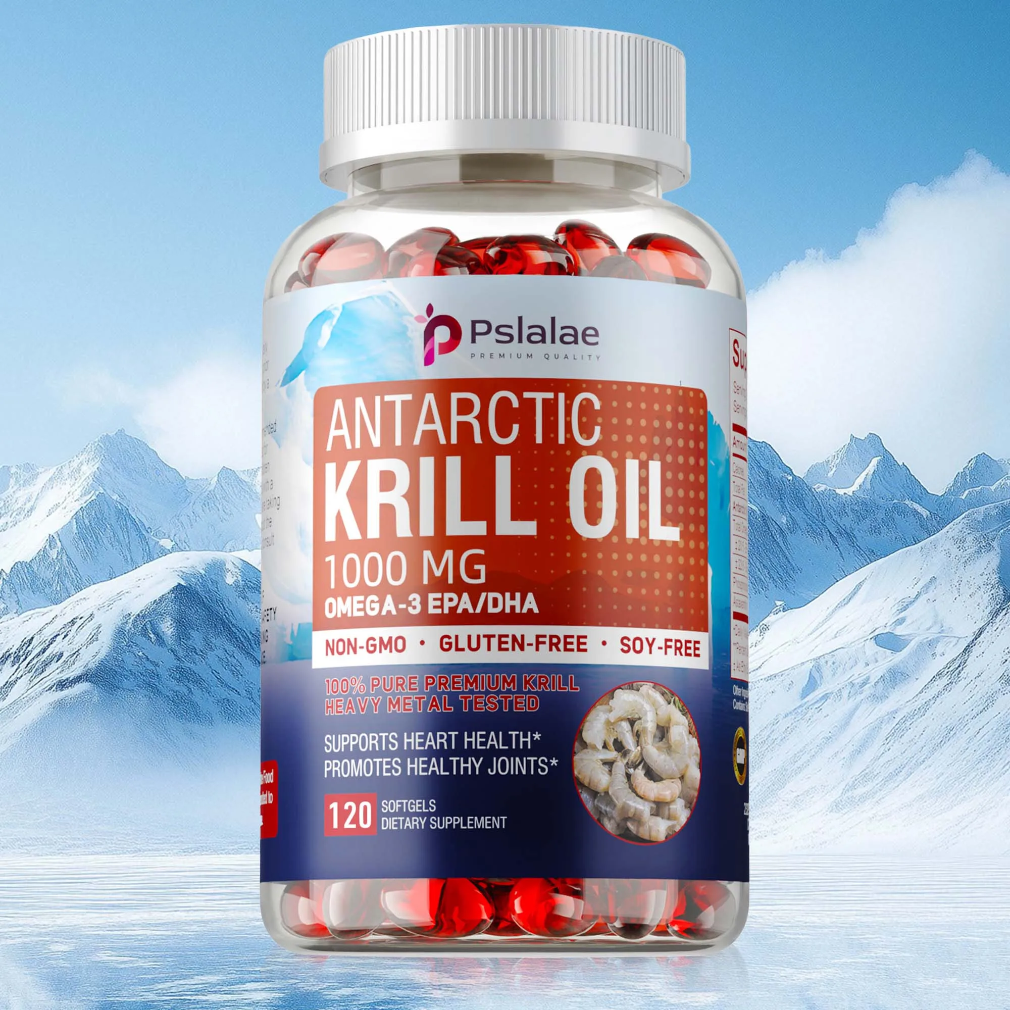 Antarctic Krill Oil Capsules - Metabolism, Supports Eye, Joint & Skin Health, Promotes Heart and Cardiovascular Health, Non-GMO
Antarctic Krill Oil Capsules - Metabolism, Supports Eye, Joint & Skin Health, Promotes Heart and Cardiovascular Health, Non-GMO