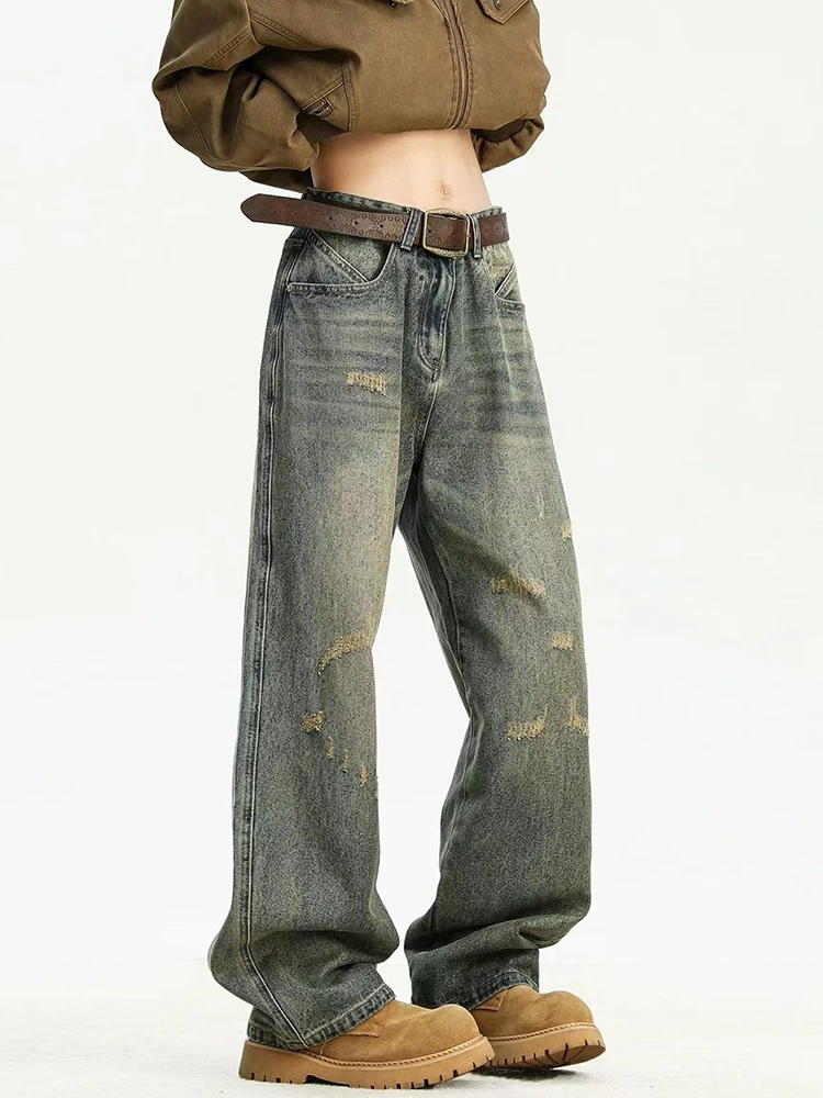 Y2K рваные джинсы для мужчин, американская винтажная уличная одежда, свободные джинсовые брюки в стиле Харадзюку без пояса, трендовые универсальные прямые брюки
Y2K рваные джинсы для мужчин, американская винтажная уличная одежда, свободные джинсовые брюки в стиле Харадзюку без пояса, трендовые универсальные прямые брюки