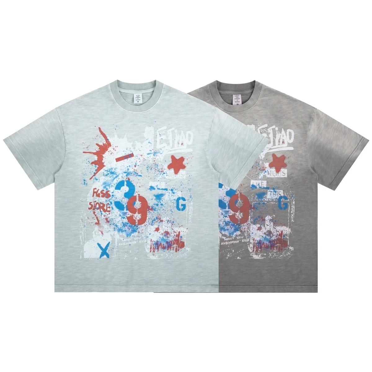 Washed Graffiti T-Shirt Men Women Heavy Fabric T Shirt Tee
Washed Graffiti T-Shirt Men Women Heavy Fabric T Shirt Tee