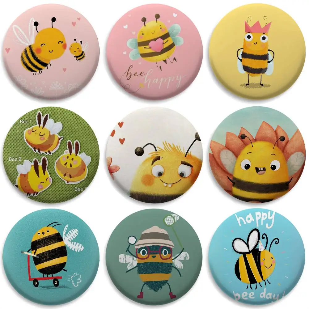 Bees Cute Funny Cartoon Badges Round Exquisite Badge Brooches Creative Pins For Clothes Hat Backpack Gift Accessories
Bees Cute Funny Cartoon Badges Round Exquisite Badge Brooches Creative Pins For Clothes Hat Backpack Gift Accessories