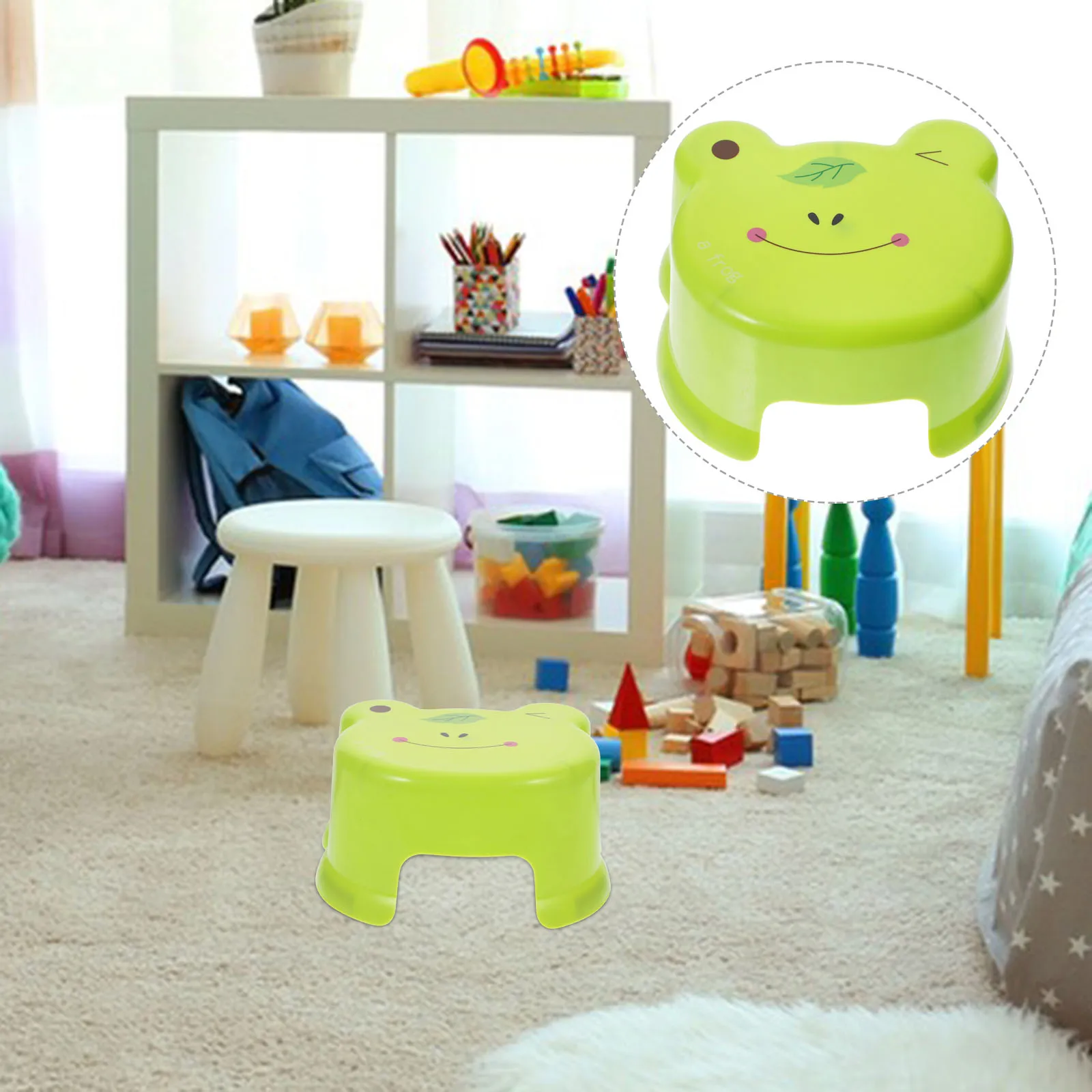Thick Plastic Cartoon Step Lightweight Small Foot Stool For Bathroom Bedroom Living Room Outdoor Non-Slip Bottom Stackable
Thick Plastic Cartoon Step Lightweight Small Foot Stool For Bathroom Bedroom Living Room Outdoor Non-Slip Bottom Stackable