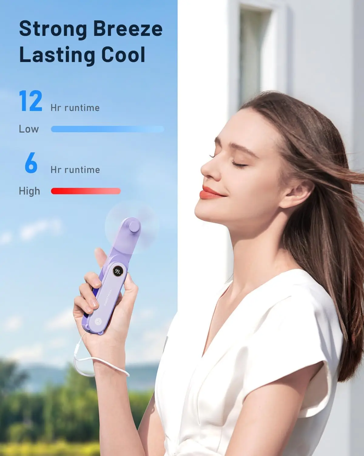 Portable Handheld Mini Fan with LED Display 2-in-1 Personal Foldable USB Rechargeable Fan Cute Small Pocket Fan for Women Girls
Portable Handheld Mini Fan with LED Display 2-in-1 Personal Foldable USB Rechargeable Fan Cute Small Pocket Fan for Women Girls