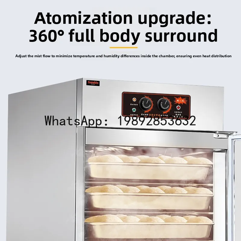 Fully automatic spray proofing box baking bread fermentation box smart stainless steel proofing cabinet
Fully automatic spray proofing box baking bread fermentation box smart stainless steel proofing cabinet